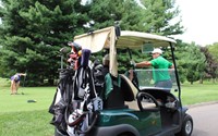 Golfers-at-Cart